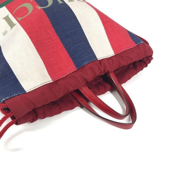 GUCCI 473872 Tricolor Knapsack 2-Way Bag Hand Bag Tote Bag Backpack - Picture 10 of 15